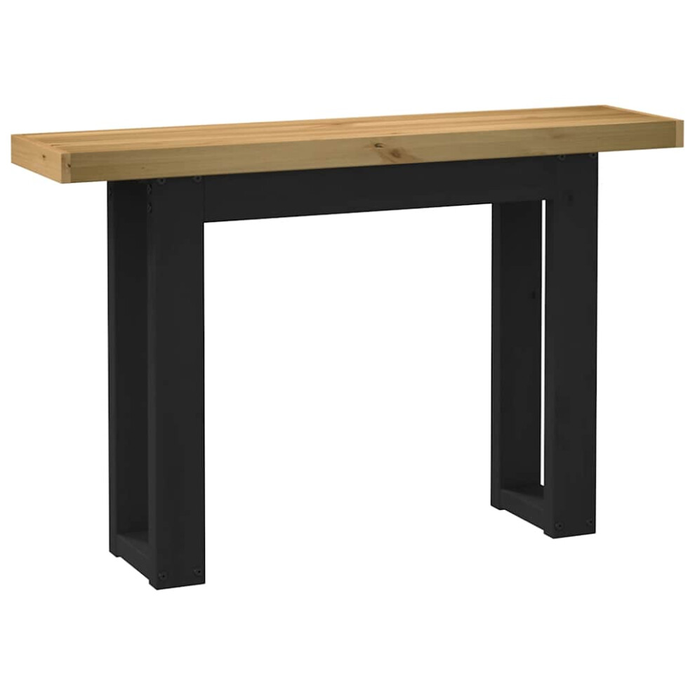 Vidaxl (U Shape) Console Table Coffee Table Hall Accent End Table Noain Solid Wood Pine