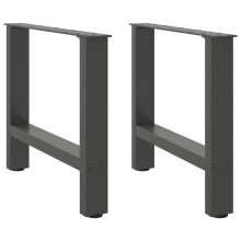 (anthracite, 60 x (42-43) cm) vidaXL Coffee Table Legs Desk Legs Metal Furniture Legs Bar Stand DIY Steel