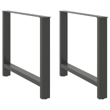 (anthracite, 100 x (72-73) cm) vidaXL Coffee Table Legs Desk Legs Metal Furniture Legs Bar Stand DIY Steel