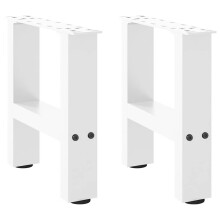 (white, 40 x (30-31) cm) vidaXL Coffee Table Legs Desk Legs Metal Furniture Legs Bar Stand DIY Steel