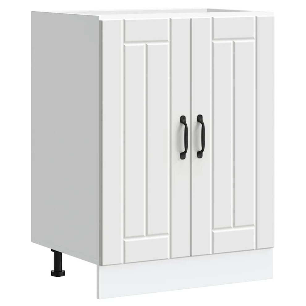 (sink base cabinet 60 cm) vidaXL Oven Cabinets Kitchen Cabinet Oven Unit 2 pcs Kalmar Engineered Wood