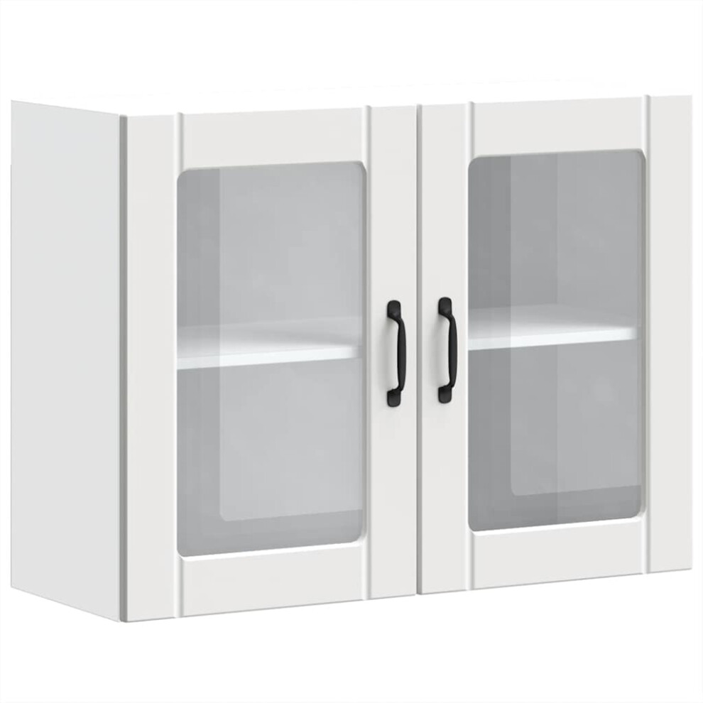 (wall glass cabinet 80 cm) vidaXL Oven Cabinets Kitchen Cabinet Oven Unit 2 pcs Kalmar Engineered Wood