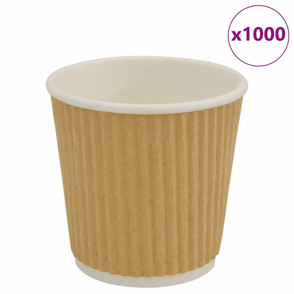 Vidaxl (100Ml) Paper Coffee Cups Disposable Cup Coffee Hot Beverage Cup 500 Pcs Brown
