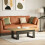 VidaXL (u shape) vidaXL Coffee Table Hallway Accent End Table Tea Side Table Solid Wood Pine 2