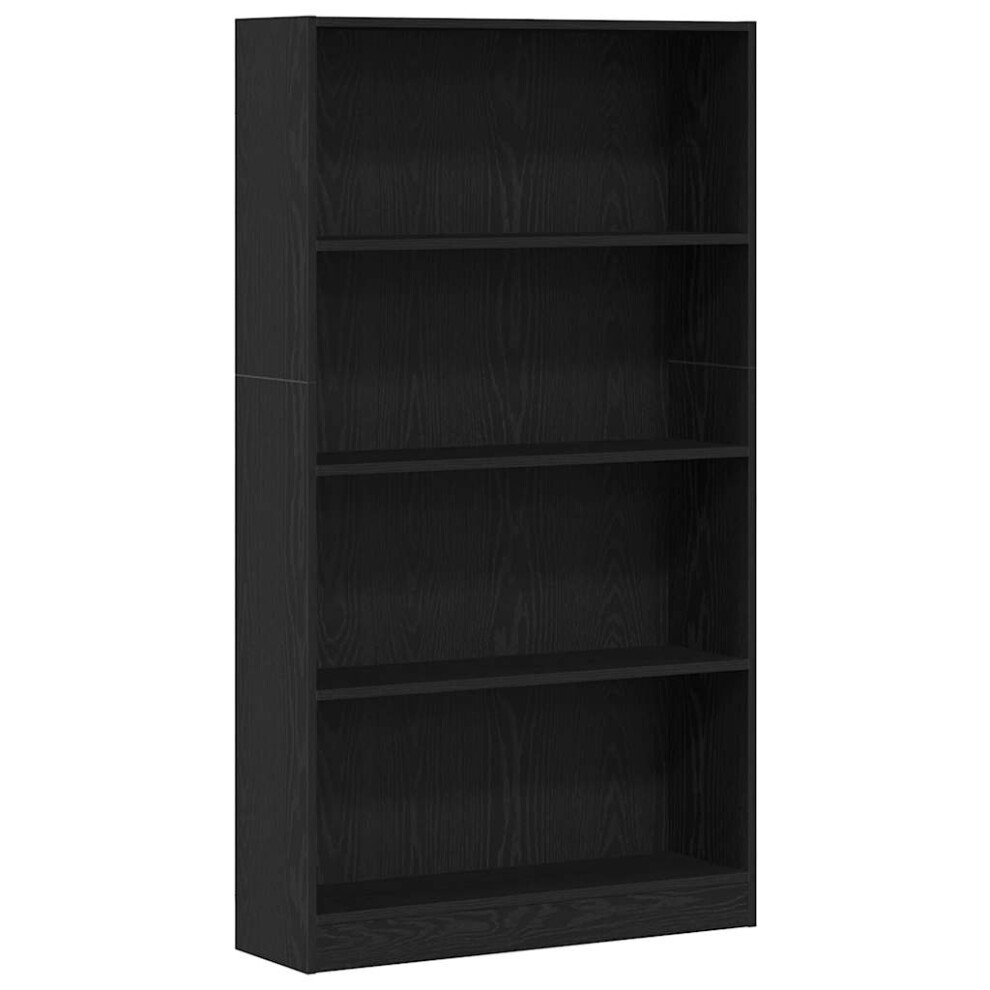 vidaXL - 4-Tier Bookcase - 80 x 24 x 143 cm - Black - Image 2