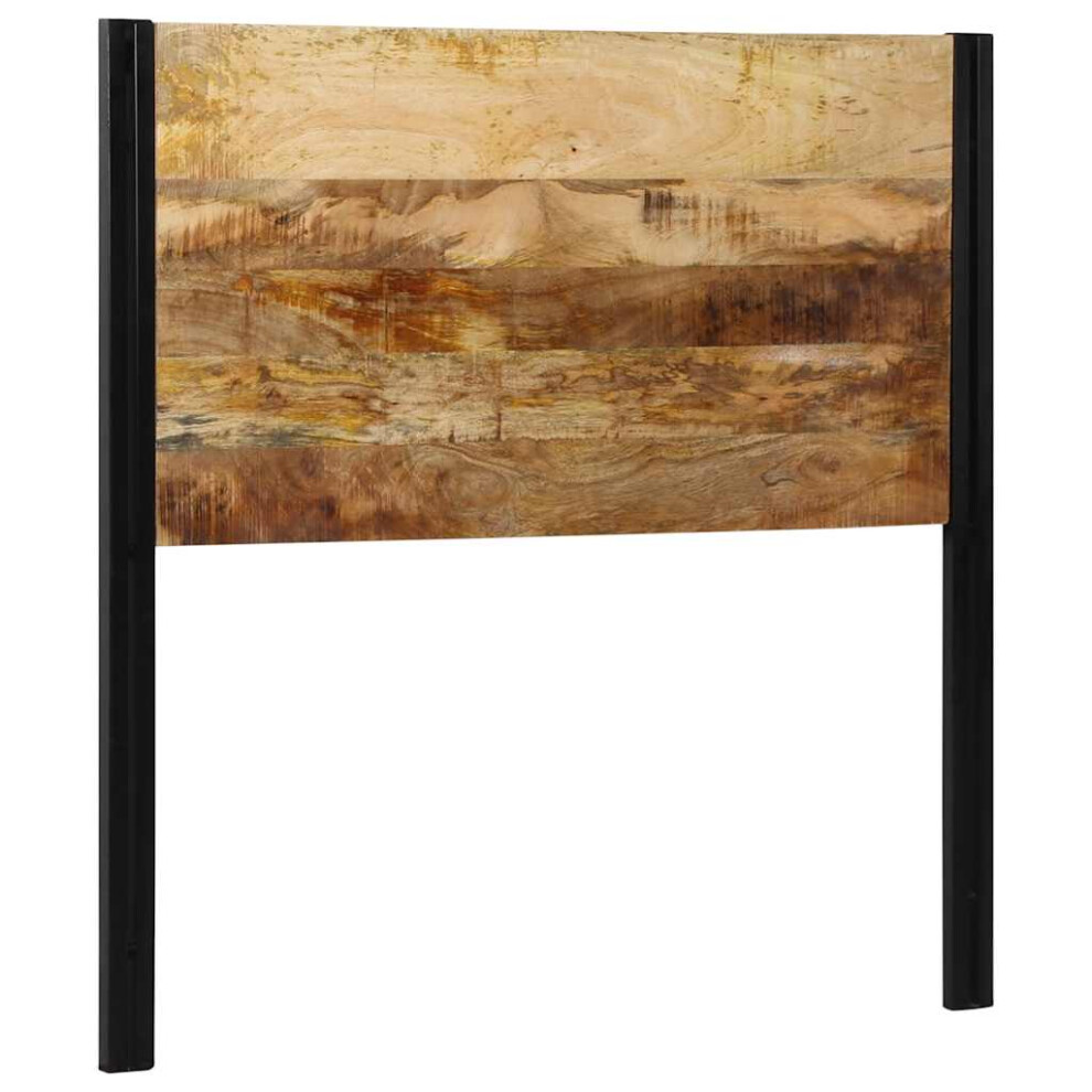 (Solid mango wood, 100 cm) vidaXL Headboard 100 cm Solid Wood Mango and Iron bed headboard