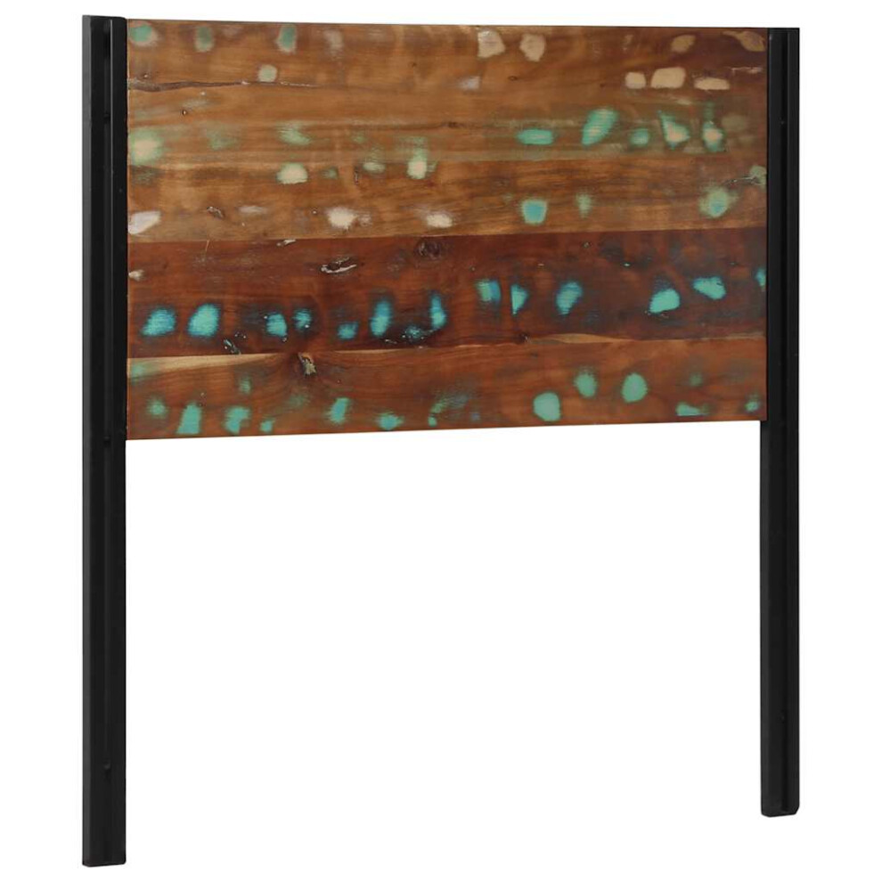 (Solid reclaimed wood, 100 cm) vidaXL Headboard 100 cm Solid Wood Mango and Iron bed headboard
