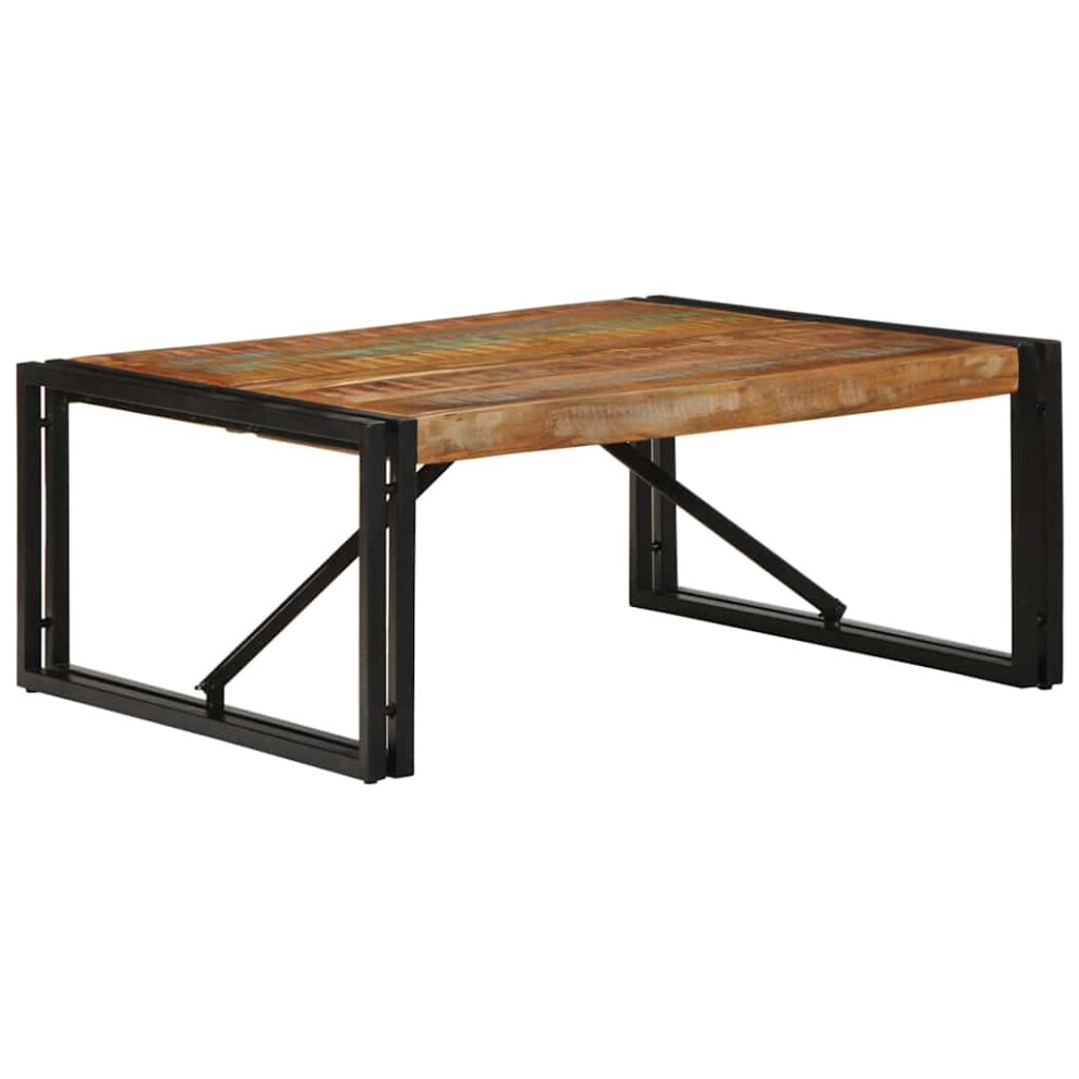 Vidaxl (Solid Reclaimed Wood, 80 X 80 X 35 Cm) Coffee Table Multicolour 100X50x35 Cm Solid Wood Reclaimed Side Table Brown