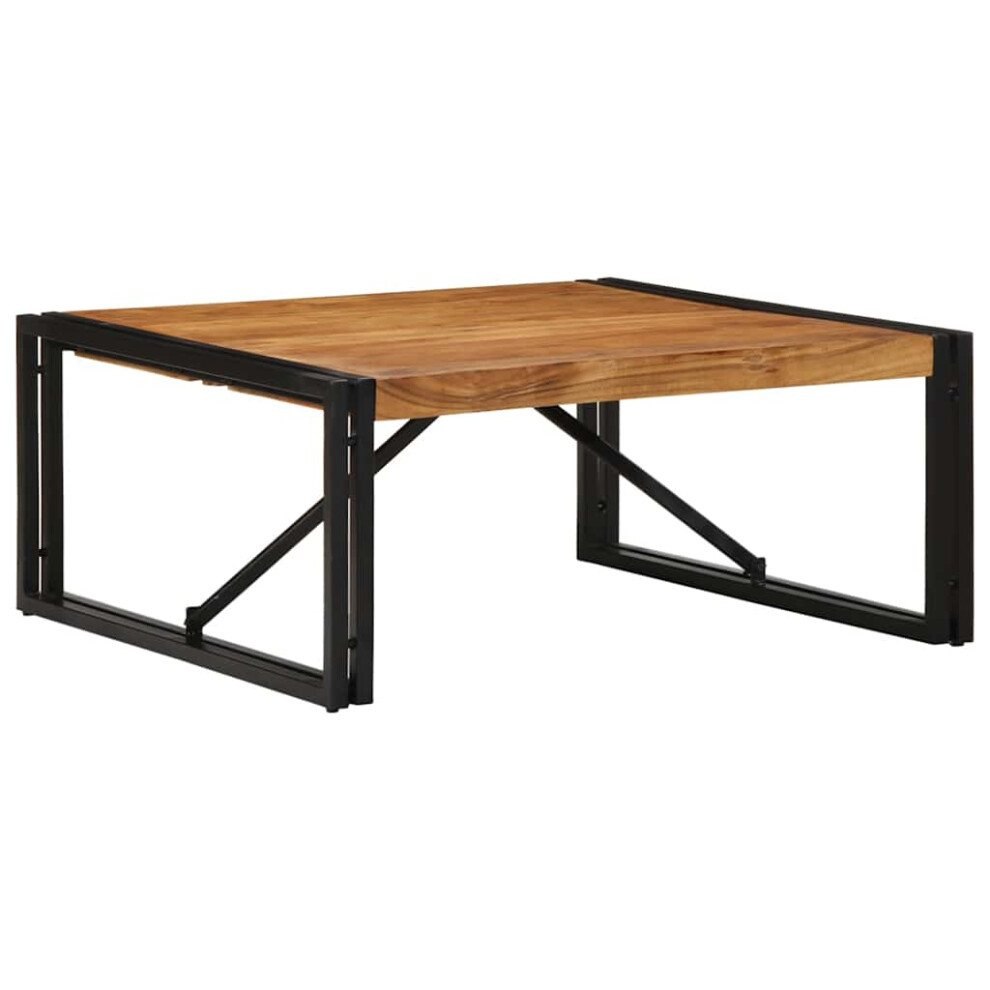 Vidaxl (Solid Acacia Wood, 80 X 80 X 35 Cm) Coffee Table Multicolour 100X50x35 Cm Solid Wood Reclaimed Side Table Brown