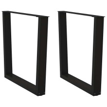 (black, 80 x (72-73.3) cm/2 pcs) vidaXL Dining Table Legs V-Shape Desk Legs Kitchen Furniture Leg 3 pcs Steel