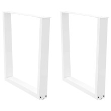 (white, 80 x (72-73.3) cm/2 pcs) vidaXL Dining Table Legs V-Shape Desk Legs Kitchen Furniture Leg 3 pcs Steel