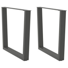 (anthracite, 90 x (72-73.3) cm/2 pcs) vidaXL Dining Table Legs V-Shape Desk Legs Kitchen Furniture Leg 3 pcs Steel