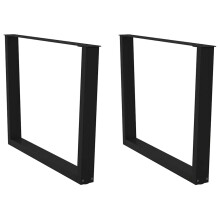(black, 100 x (72-73.3) cm/2 pcs) vidaXL Dining Table Legs V-Shape Desk Legs Kitchen Furniture Leg 3 pcs Steel
