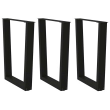 (black, 70 x (72-73.3) cm/3 pcs) vidaXL Dining Table Legs V-Shape Desk Legs Kitchen Furniture Leg 3 pcs Steel