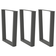 (anthracite, 70 x (72-73.3) cm/3 pcs) vidaXL Dining Table Legs V-Shape Desk Legs Kitchen Furniture Leg 3 pcs Steel