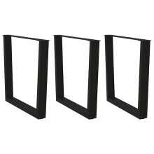 (black, 80 x (72-73.3) cm/3 pcs) vidaXL Dining Table Legs V-Shape Desk Legs Kitchen Furniture Leg 3 pcs Steel