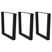 (black, 90 x (72-73.3) cm/3 pcs) vidaXL Dining Table Legs V-Shape Desk Legs Kitchen Furniture Leg 3 pcs Steel