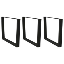 (black, 100 x (72-73.3) cm/3 pcs) vidaXL Dining Table Legs V-Shape Desk Legs Kitchen Furniture Leg 3 pcs Steel