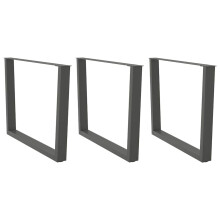 (anthracite, 100 x (72-73.3) cm/3 pcs) vidaXL Dining Table Legs V-Shape Desk Legs Kitchen Furniture Leg 3 pcs Steel