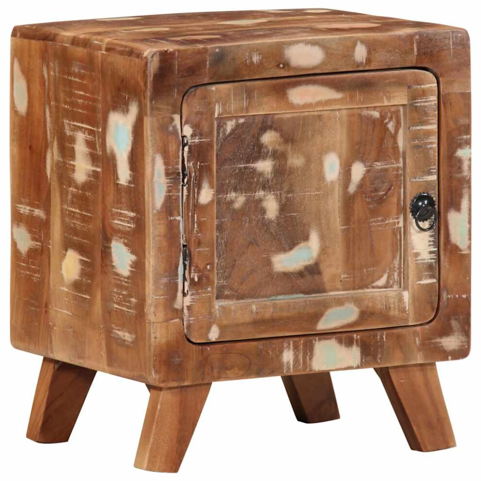 Vidaxl (Solid Reclaimed Wood, 1 Pcs) Bedside Cabinet 2 Pcs 40X32x46 Cm Solid Wood Reclaimed Bedside Table