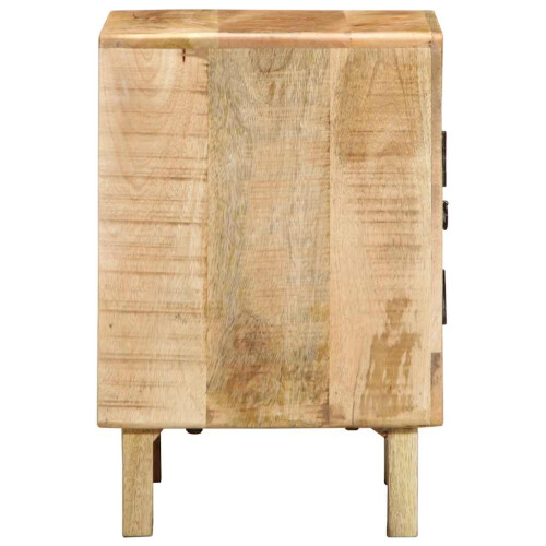 VidaXL (Solid rough mango wood, 2 pcs) vidaXL Bedside Cabinet 2 pcs 40x32x46 cm Solid Wood Reclaimed bedside table 2
