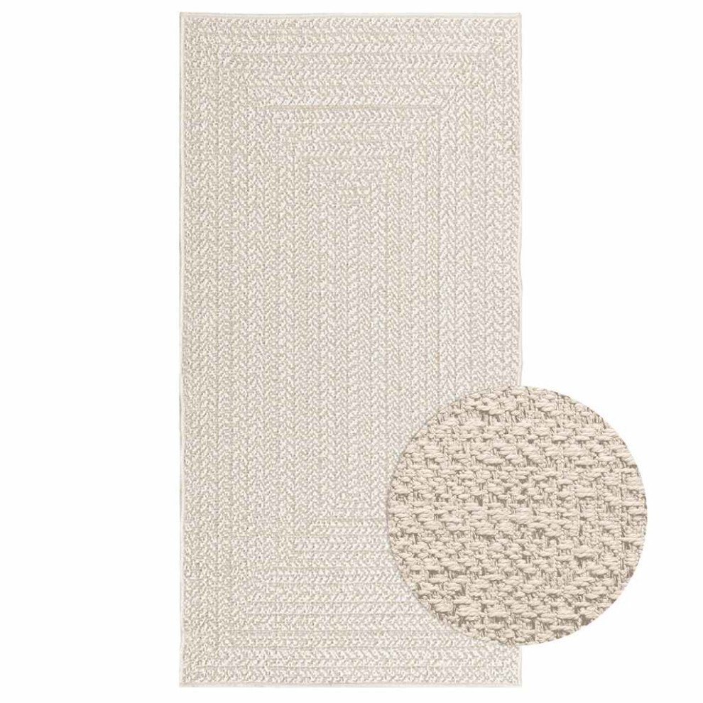 Vidaxl (, 80 X 150 Cm/Rectangular Design) Rug Floor Carpet For Indoor And Outdoor Door Mat Kitchen Rug Jute Look Cream