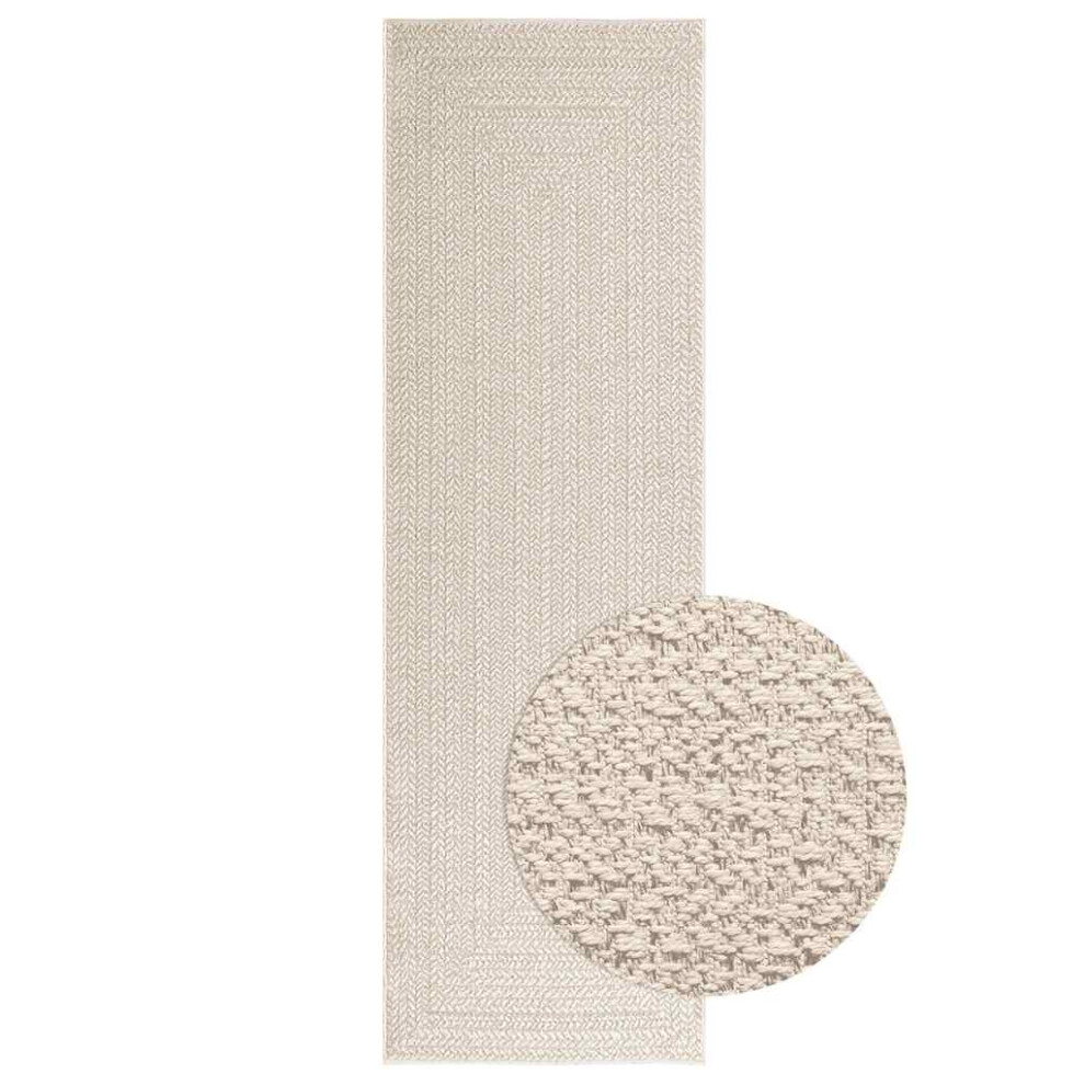 Vidaxl (Cream, 80 X 250 Cm/Rectangular Design) Rug Floor Carpet For Indoor And Outdoor Door Mat Kitchen Rug Jute Look