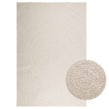 (cream, 160 x 230 cm/round design) vidaXL Rug Floor Carpet for Indoor and Outdoor Door Mat Kitchen Rug Jute Look
