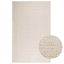 (cream, 160 x 230 cm/rectangular design) vidaXL Rug Floor Carpet for Indoor and Outdoor Door Mat Kitchen Rug Jute Look