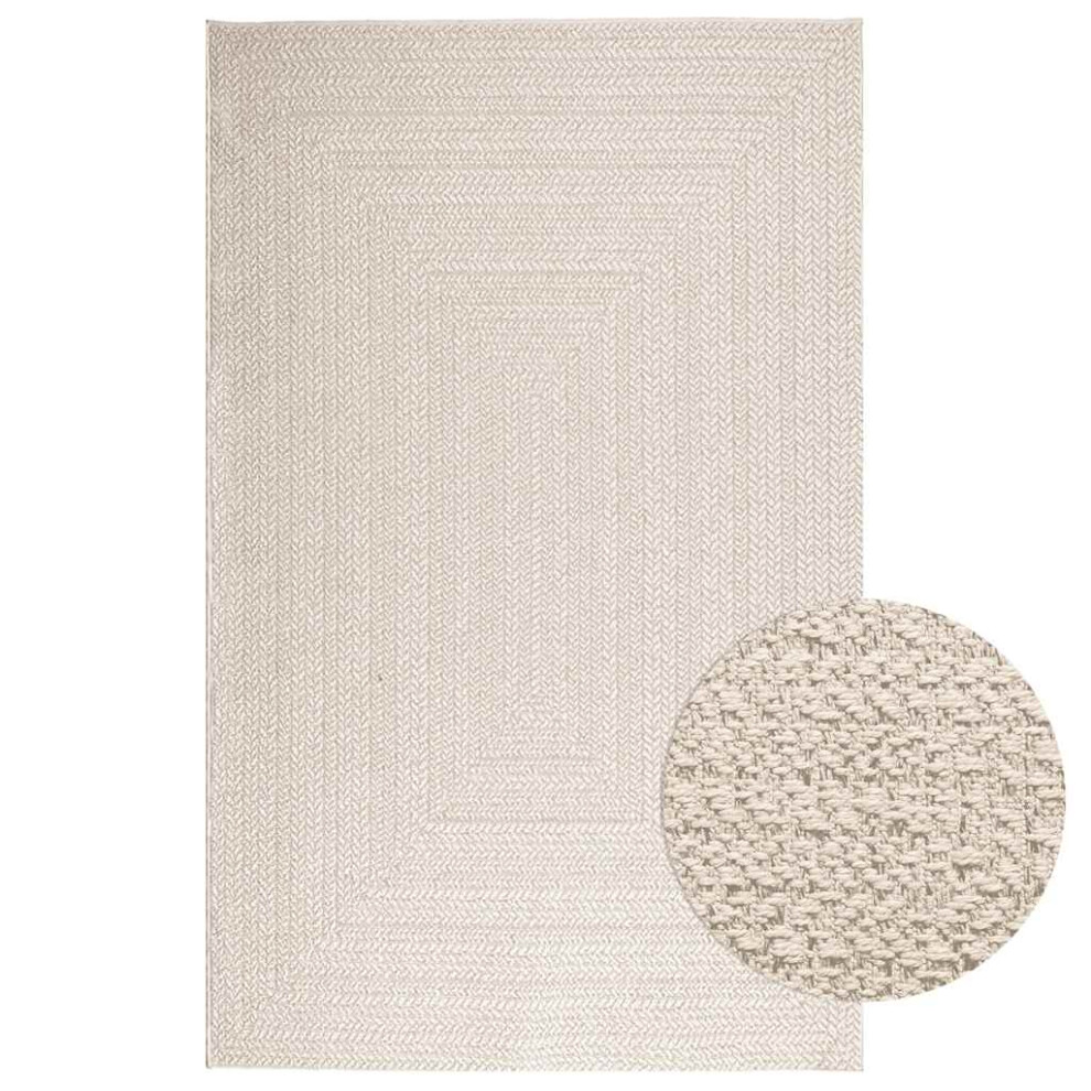 Vidaxl (Cream, 160 X 230 Cm/Rectangular Design) Rug Floor Carpet For Indoor And Outdoor Door Mat Kitchen Rug Jute Look