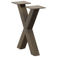 (natural, 30 x (30-31) cm (40 mm)/ 2 pcs) vidaXL Dining Table Legs X-Shaped Desk Legs Kitchen Metal Furniture Legs Steel