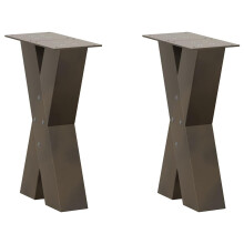(natural, 28 x (42-43) cm (80 mm)/ 2 pcs) vidaXL Dining Table Legs X-Shaped Desk Legs Kitchen Metal Furniture Legs Steel