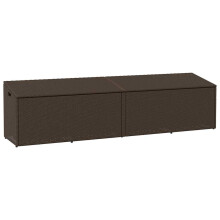 (brown) vidaXL Garden Storage Box Black 220x50x58 cm Poly Rattan garden storage box