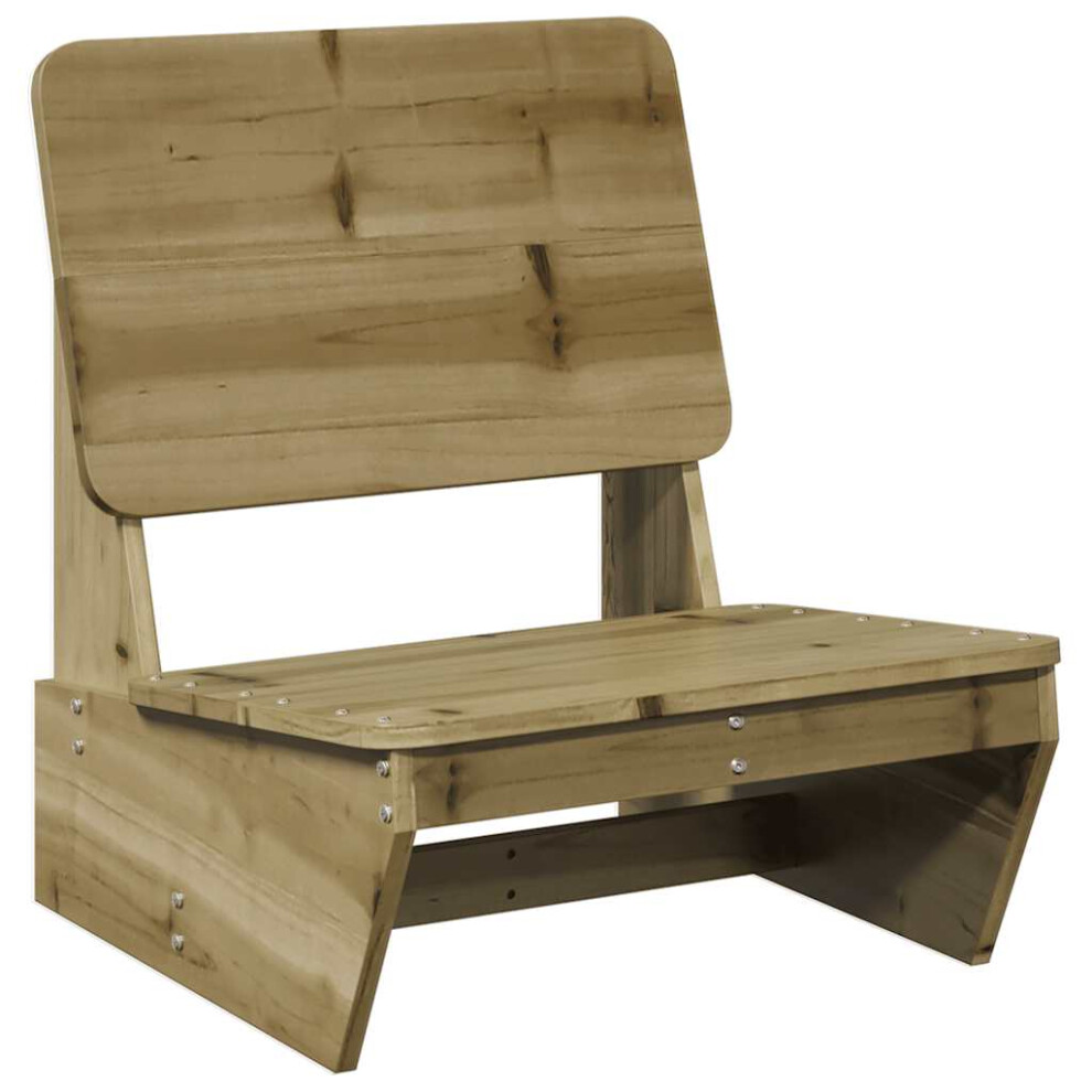 Vidaxl (Brown, 1 Pcs) Garden Chairs Outdoor Chair Picnic Chair Patio Seating Solid Wood Pine