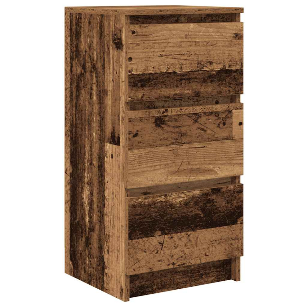 vidaXL Sideboard - 3 Drawers - Old Wood Effect - Image 2