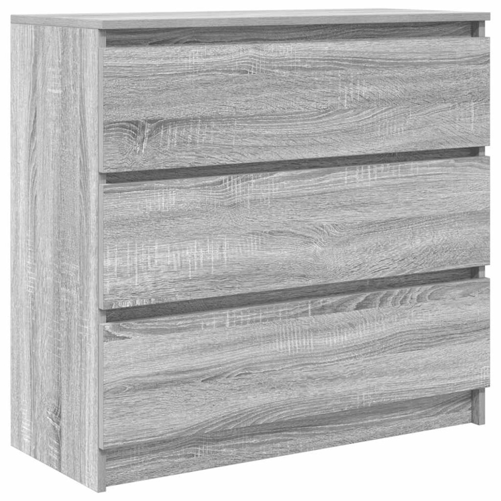 Vidaxl (Grey Sonoma) Sideboard Grey Sonoma 80X35x76 Cm Engineered Wood Storage Cabinet