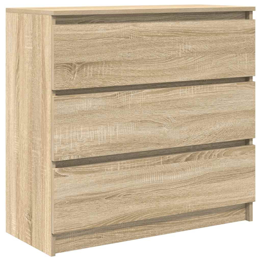 Vidaxl (Sonoma Oak) Sideboard Grey Sonoma 80X35x76 Cm Engineered Wood Storage Cabinet