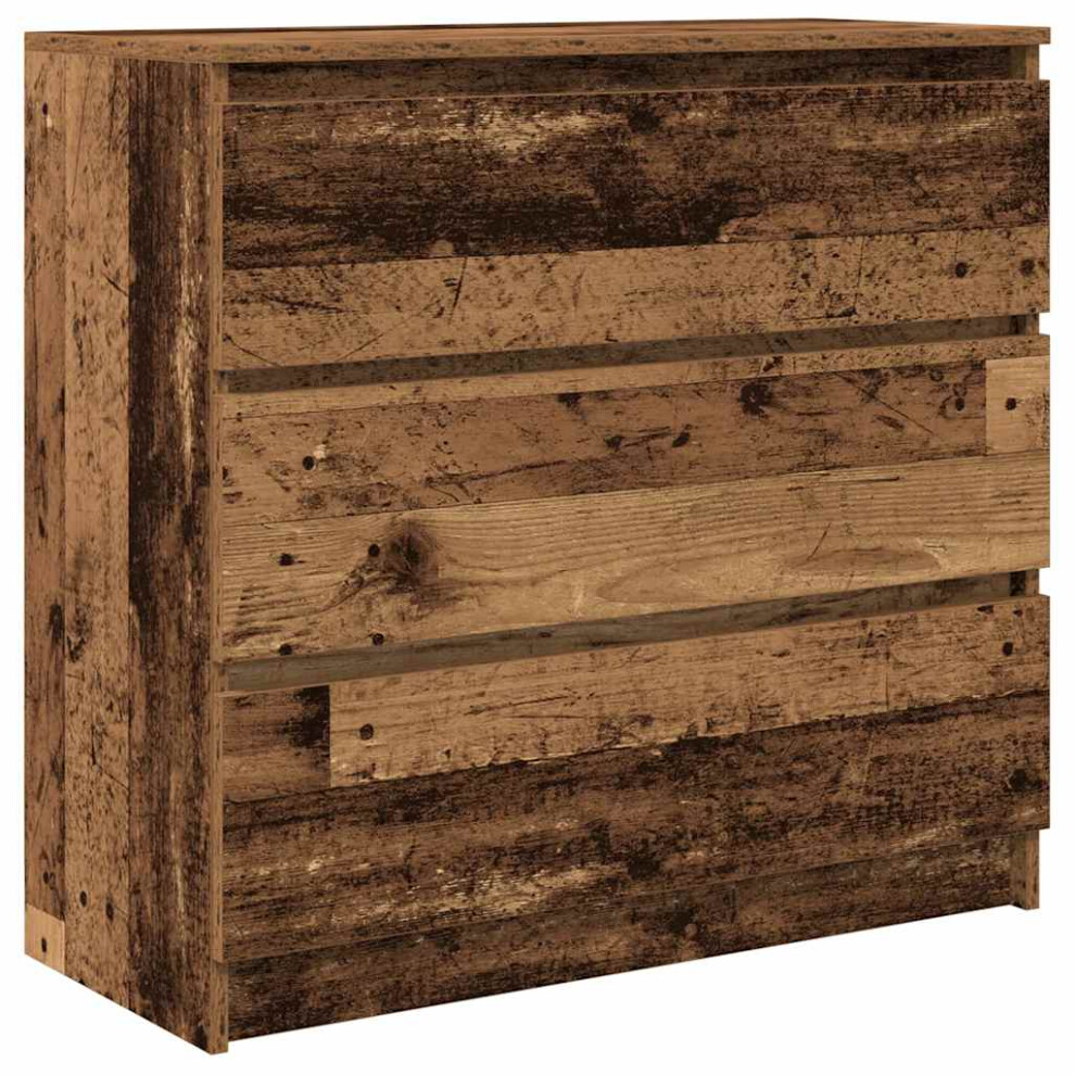 Vidaxl (Old Wood) Sideboard Grey Sonoma 80X35x76 Cm Engineered Wood Storage Cabinet
