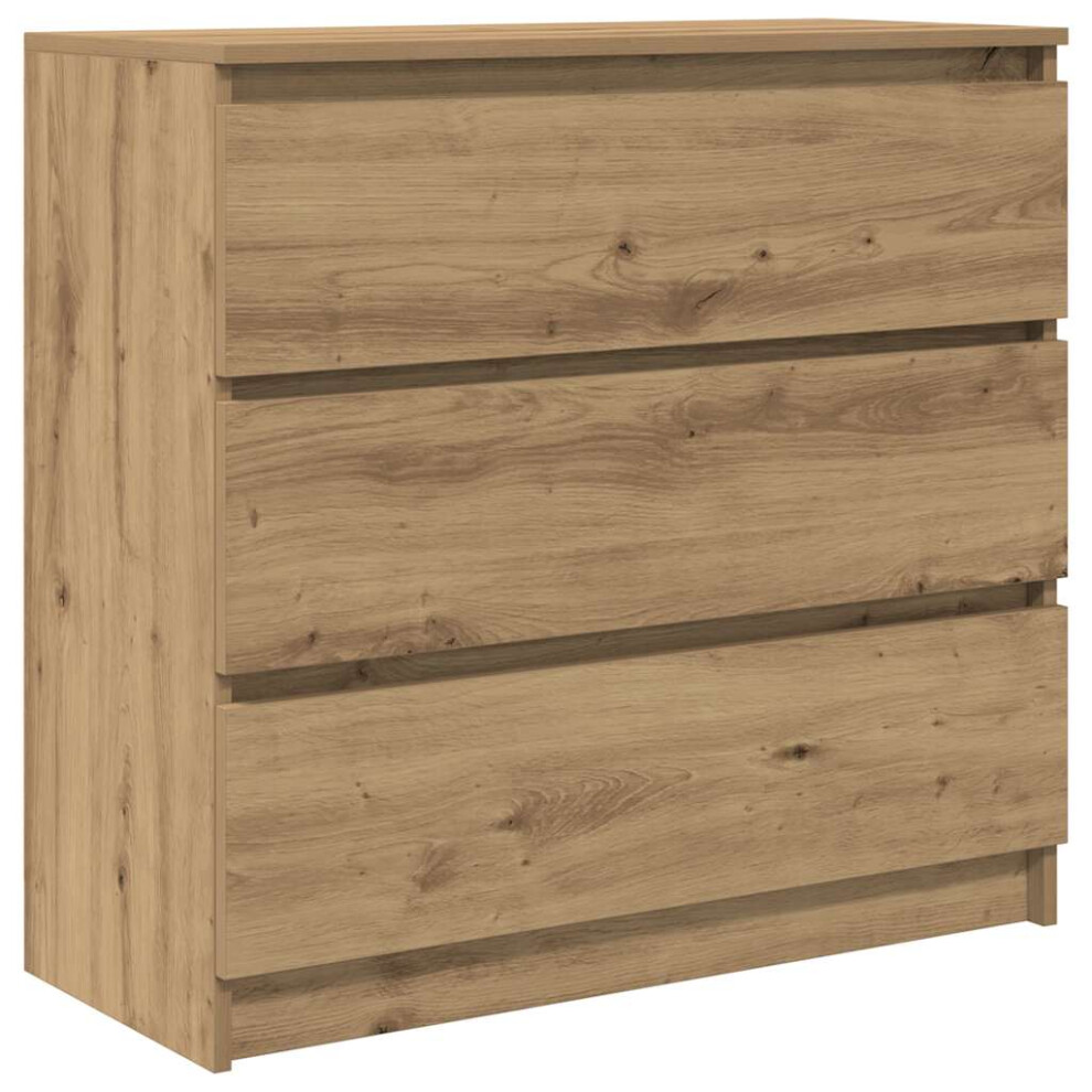 Vidaxl (Artisan Oak) Sideboard Grey Sonoma 80X35x76 Cm Engineered Wood Storage Cabinet