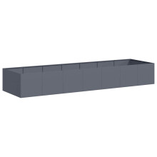 vidaXL Pflanzgefäß Anthrazit 280x80x40 cm Stahl