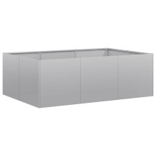 vidaXL Planter 120x80x40 cm Galvanised Steel plant pot plant stand raise bed