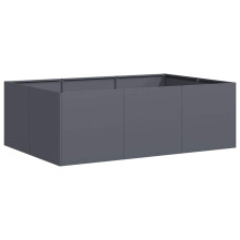 vidaXL Pflanzkübel Anthrazit 120x80x40 cm Stahl