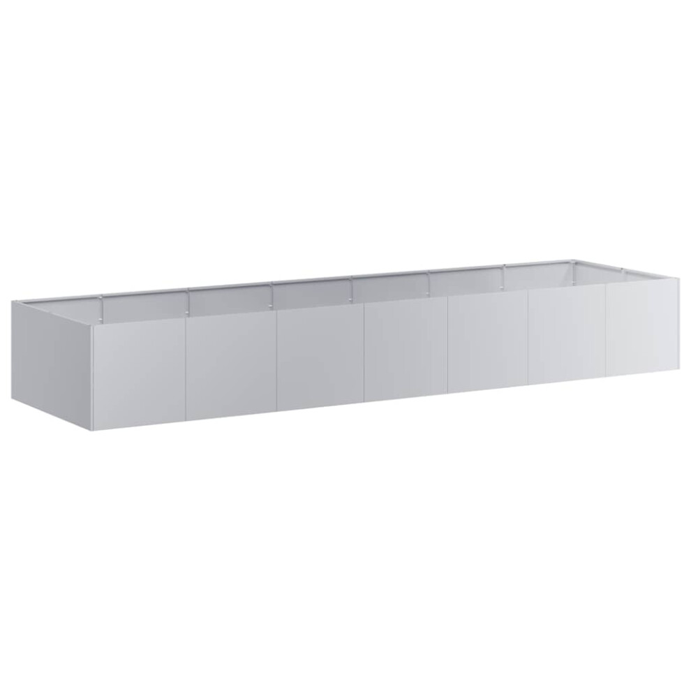Vidaxl Planter 280X80x40 Cm Galvanised Steel Plant Pot Plant Stand Raise Bed