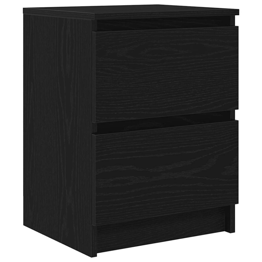 Vidaxl (Black) Tv Cabinet Smoked Oak 40X35x54 Cm Engineered Wood Tv Stand Tv Sideboard