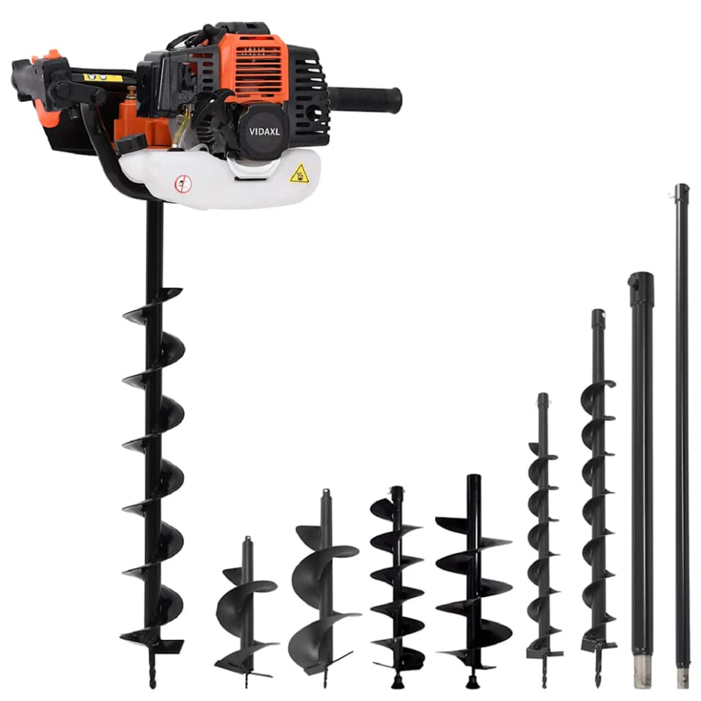 vidaXL 11 Piece Auger Ground Drill Set Steel Post Hole Digger Earth Auger Bit