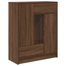 (brown oak) vidaXL Sideboard with Drawers and Doors Brown Oak 73x31x90 cm storage cabinet