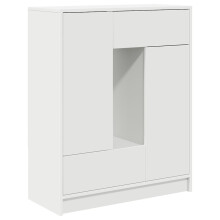 (white) vidaXL Sideboard with Drawers and Doors Brown Oak 73x31x90 cm storage cabinet