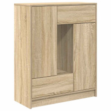 (sonoma oak) vidaXL Sideboard with Drawers and Doors Brown Oak 73x31x90 cm storage cabinet