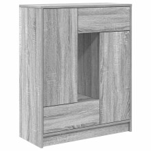 (grey sonoma) vidaXL Sideboard with Drawers and Doors Brown Oak 73x31x90 cm storage cabinet