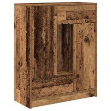 (old wood) vidaXL Sideboard with Drawers and Doors Brown Oak 73x31x90 cm storage cabinet